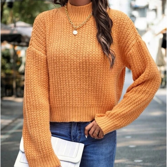 Orange Mock neck sweater - Picture 5 of 5